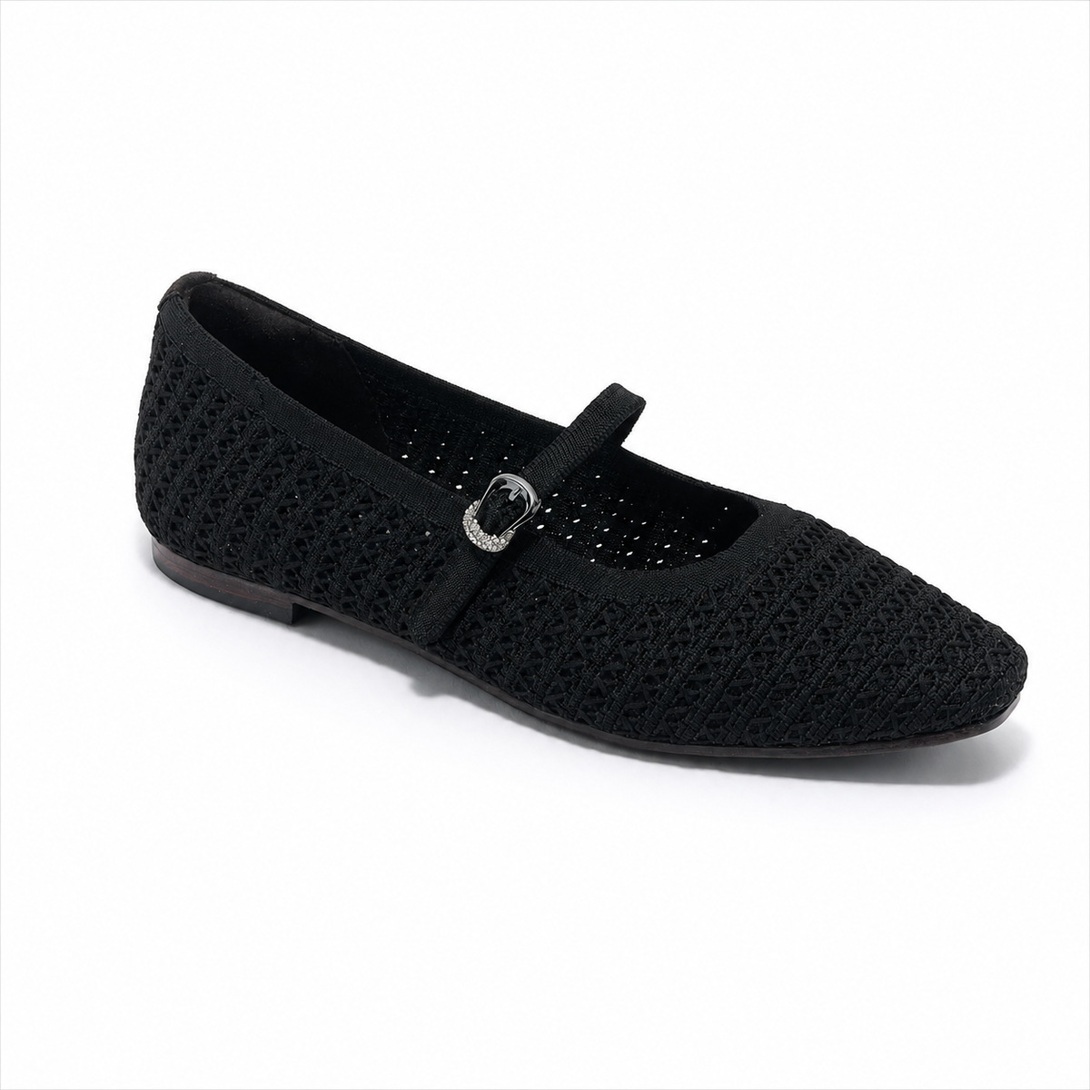 Women Breathable Knit Mary Jane Flats Shoes