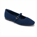 Women Breathable Knit Mary Jane Flats Shoes