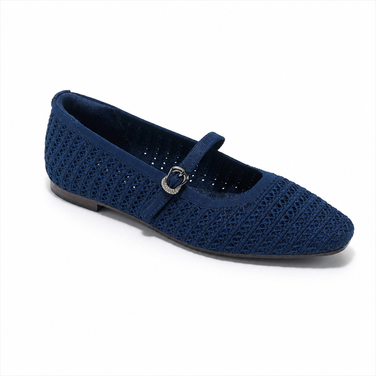 Women Breathable Knit Mary Jane Flats Shoes