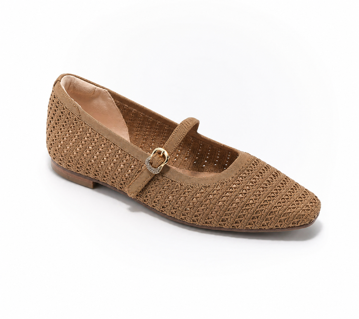 Women Breathable Knit Mary Jane Flats Shoes